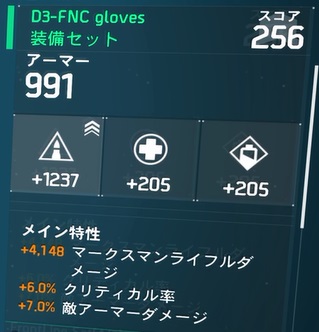 「D3-FNC」バリスティックシールドのグローブ