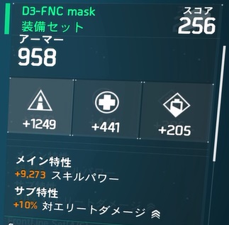 「D3-FNC」バリスティックシールドのマスク
